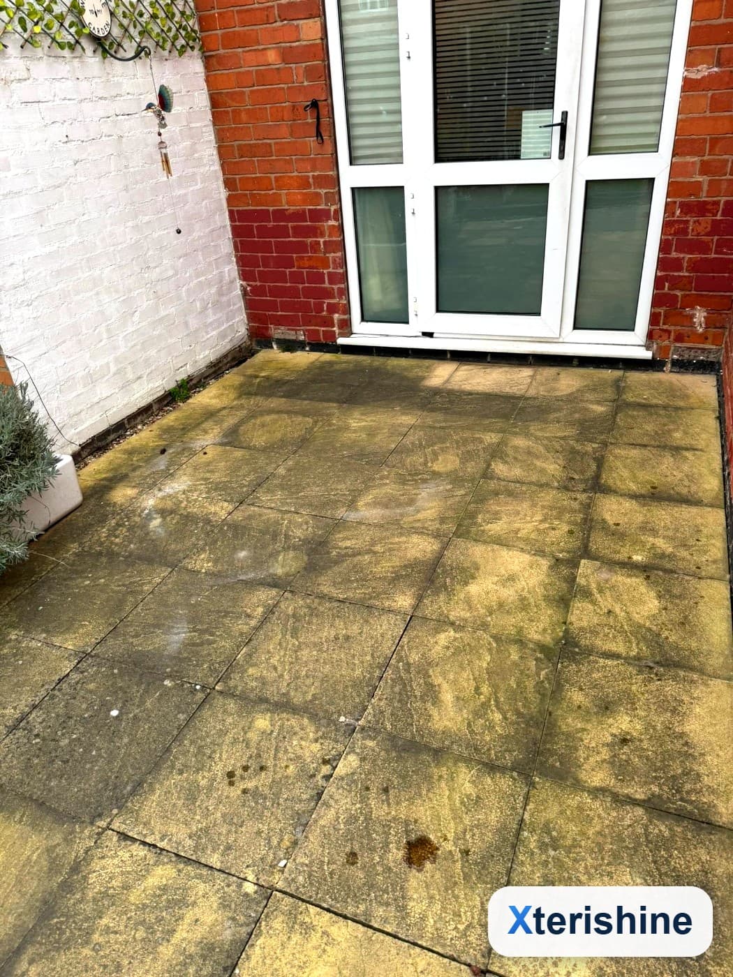 Before — Flagstone patio restoration